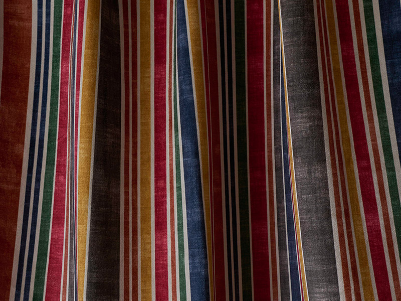 Harper's Bazaar Stripes fabric drapes detail